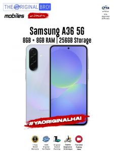Samsung A36 5G - 8GB RAM - 256GB Storage - PTA Approved - 12 Months Warranty - Lavender - The Original Bro Mobiles - TOB36